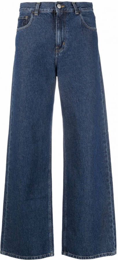 Carhartt WIP Jeans met wijde pijpen Blauw