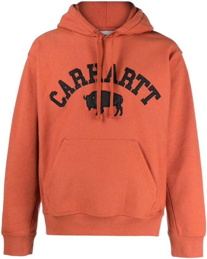 Carhartt WIP Hoodie met geborduurd logo Oranje