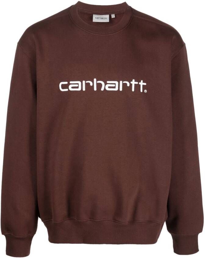 Carhartt WIP Sweater met logo Bruin