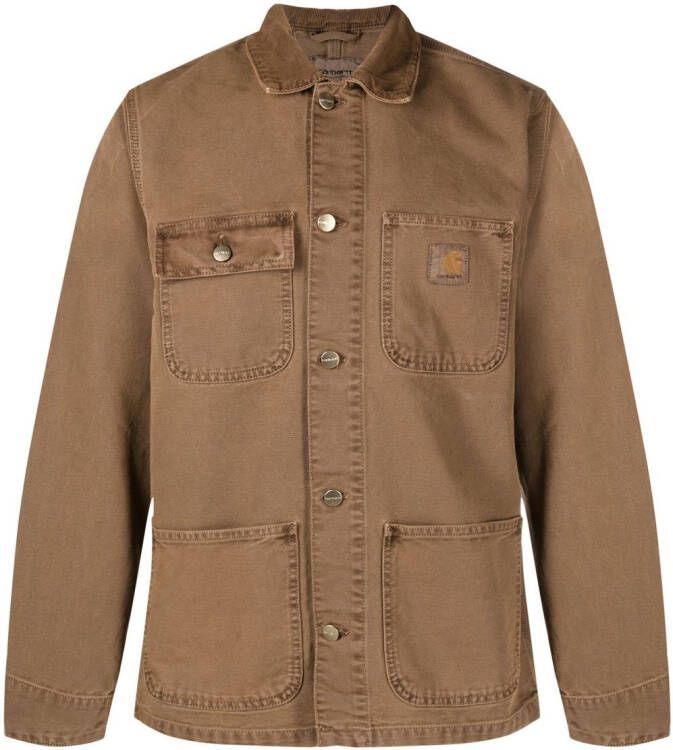 Carhartt WIP Jack met logopatch Bruin