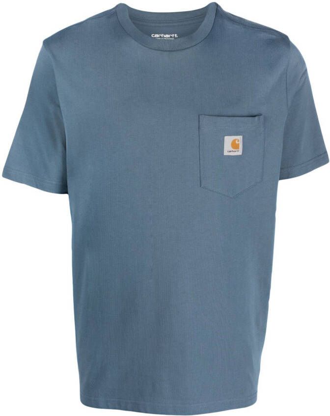Carhartt WIP T-shirt met logopatch Blauw