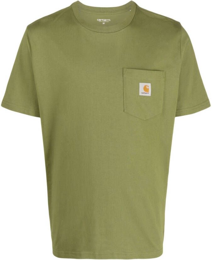 Carhartt WIP T-shirt met logopatch Groen