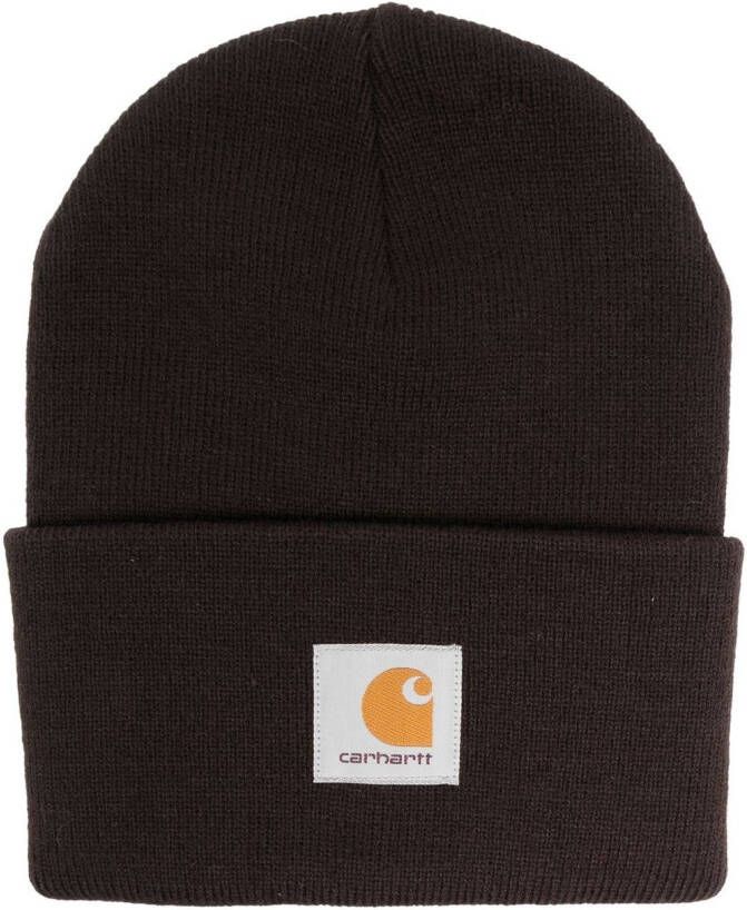Carhartt WIP Muts met logopatch Bruin