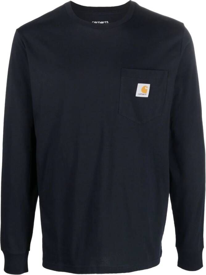 Carhartt WIP T-shirt met logopatch Blauw