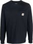 Carhartt WIP T-shirt met logopatch Blauw - Thumbnail 1