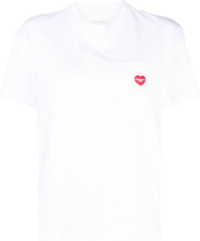 Carhartt WIP T-shirt met logopatch Wit