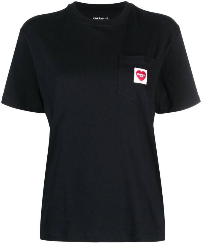 Carhartt WIP T-shirt met logopatch Zwart