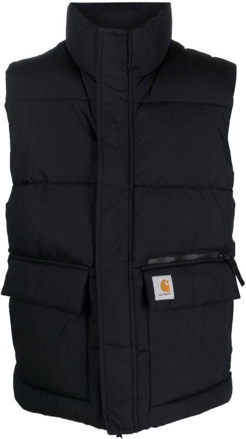 Carhartt WIP Bodywarmer met logopatch Zwart