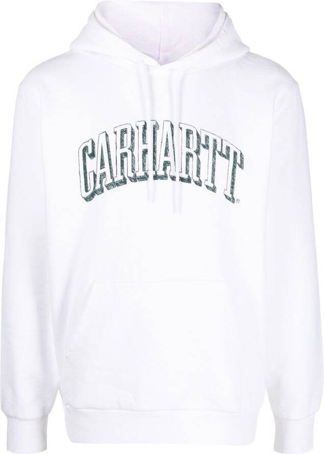 Carhartt WIP Hoodie met logoprint Wit