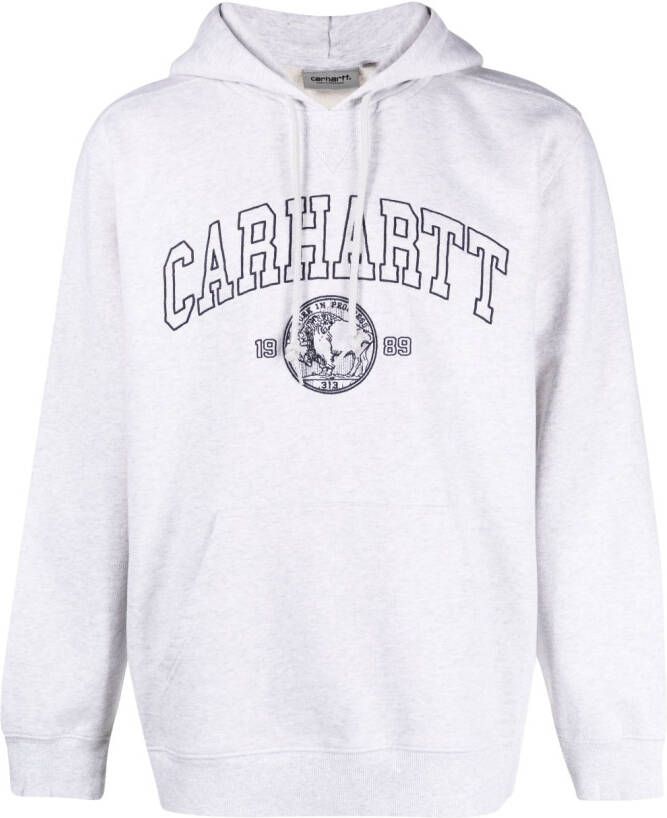 Carhartt WIP Hoodie met logoprint Grijs