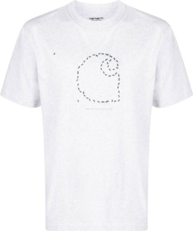 Carhartt WIP T-shirt met logoprint Grijs