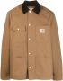 Carhartt WIP Mantel met enkele rij knopen Bruin - Thumbnail 1