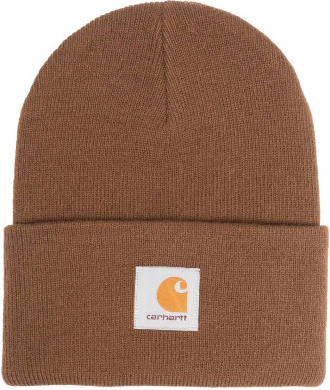 Carhartt WIP Muts met logopatch Bruin
