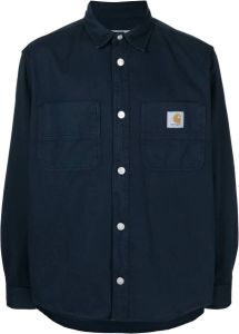 Carhartt WIP Overhemd met logopatch Blauw