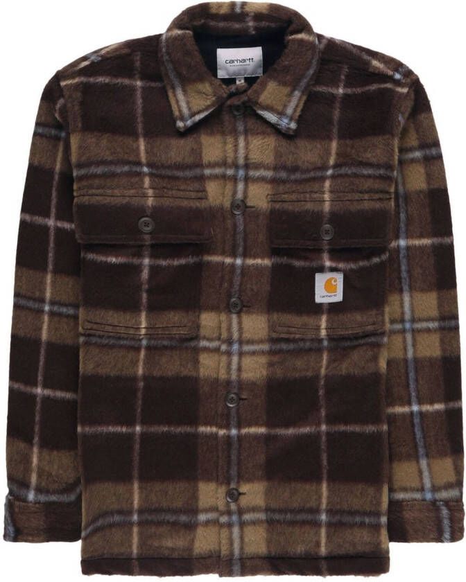 Carhartt WIP Overhemd met logopatch Bruin