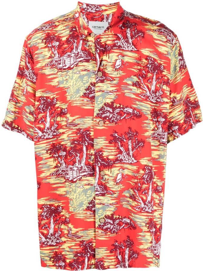 Carhartt WIP Overhemd met print Rood