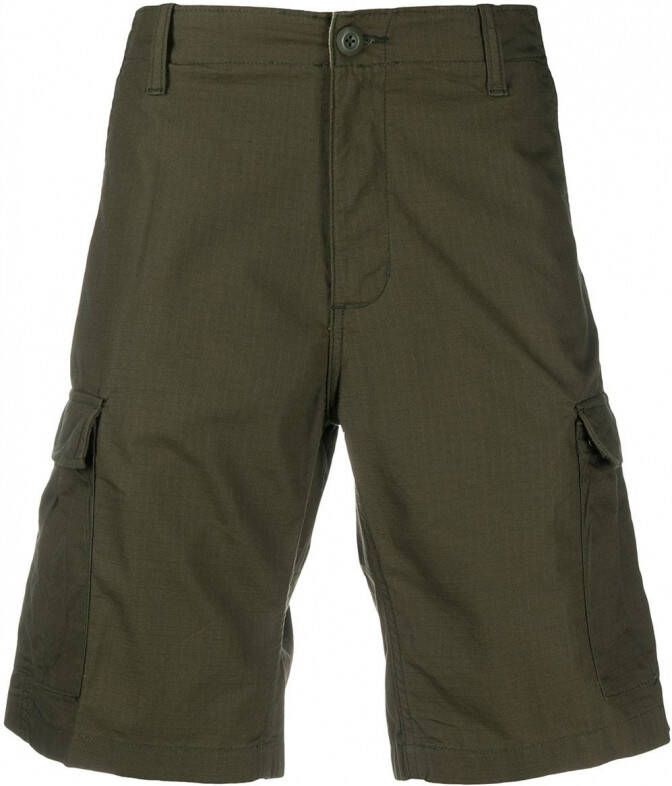 Carhartt WIP Shorts met logopatch aan zijkant Groen
