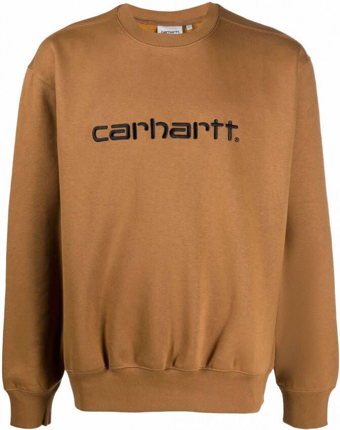 Carhartt WIP Sweater met geborduurd logo Bruin