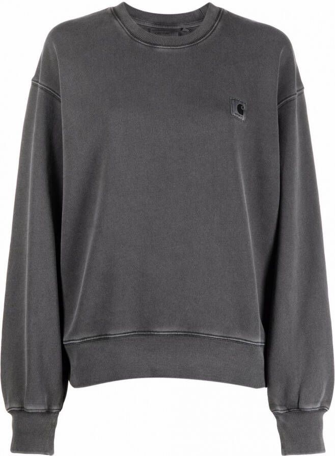 Carhartt WIP Sweater met logopatch Zwart