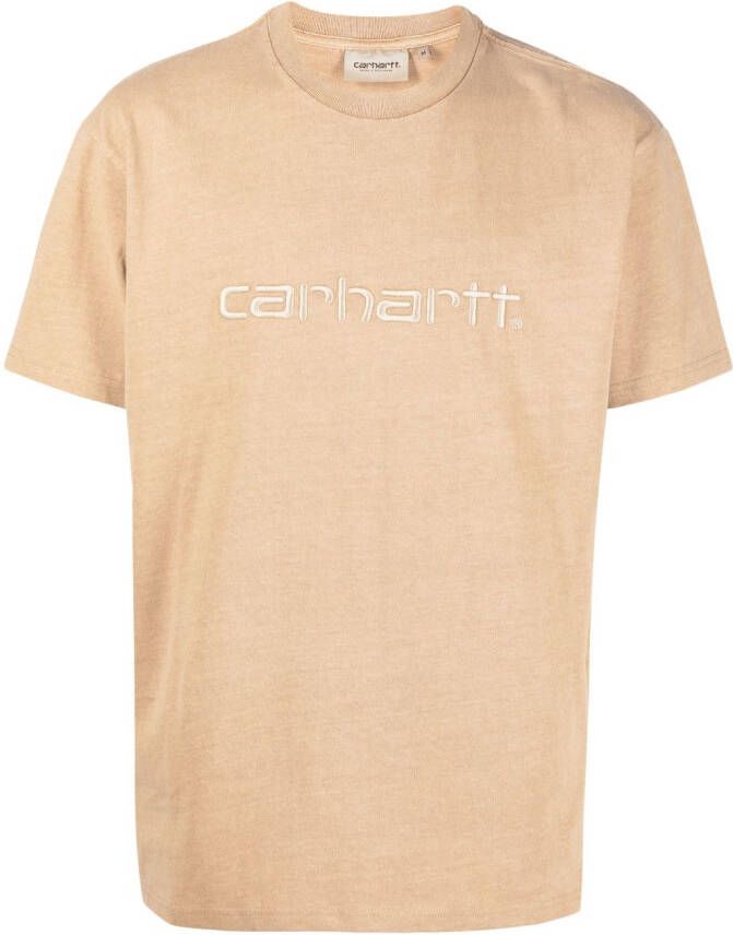 Carhartt WIP T-shirt met geborduurd logo Beige