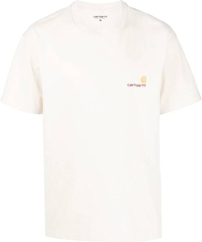 Carhartt WIP T-shirt met geborduurd logo Beige