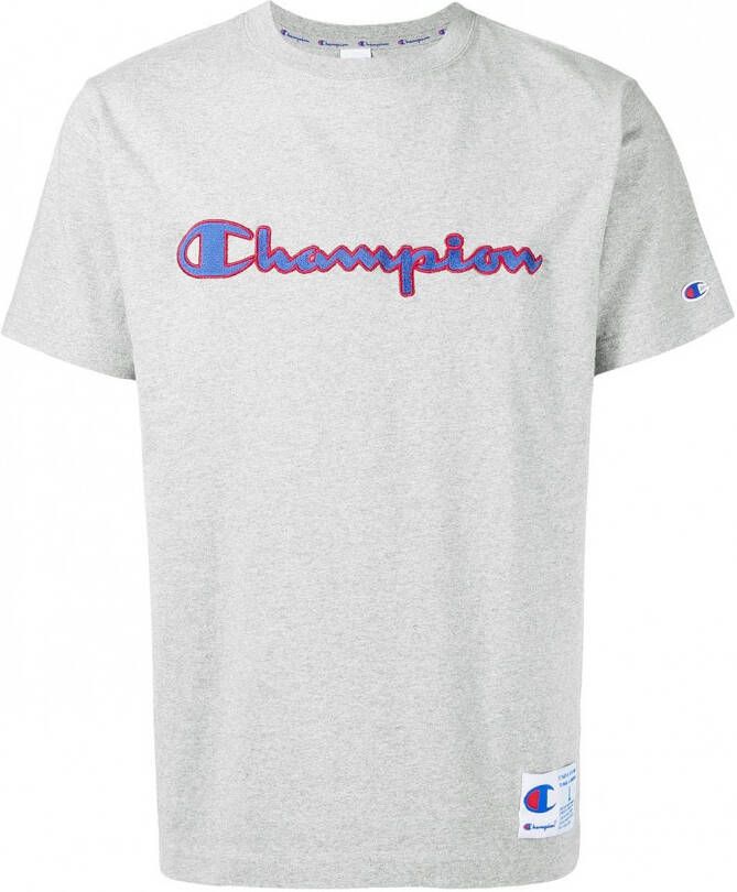 Champion T-shirt met geborduurd logo Grijs