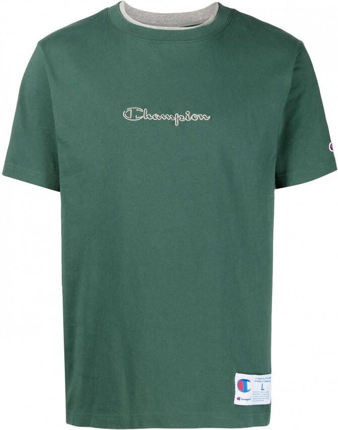 Champion T-shirt met geborduurd logo Groen
