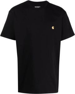 Carhartt WIP T-shirt met geborduurd logo Zwart