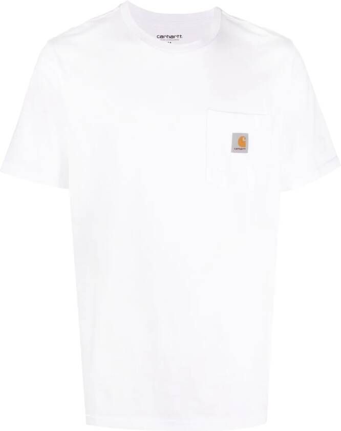 Carhartt WIP T-shirt met logopatch Wit