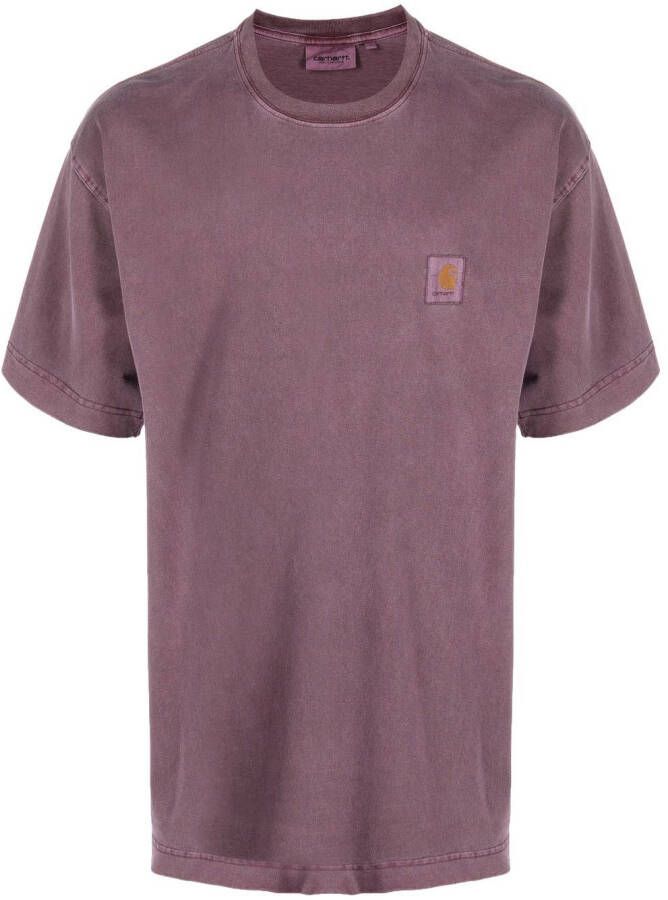 Carhartt WIP T-shirt met logopatch Paars