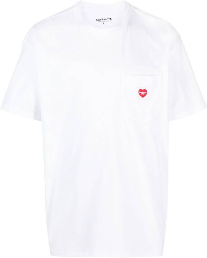 Carhartt WIP T-shirt met logopatch Wit