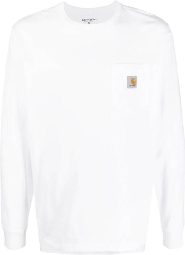Carhartt WIP T-shirt met logopatch Wit