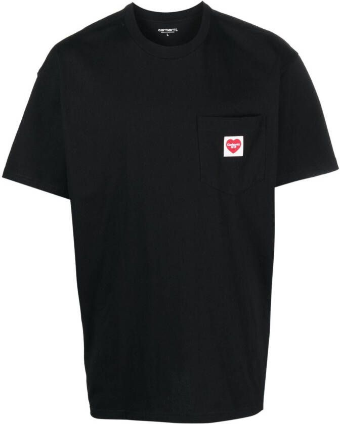 Carhartt WIP T-shirt met logopatch Zwart