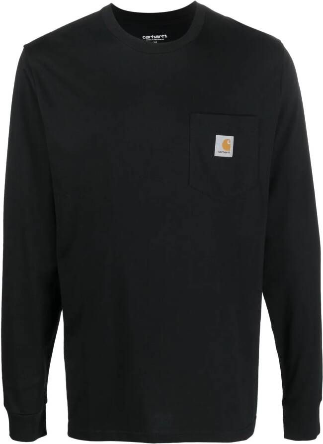 Carhartt WIP T-shirt met logopatch Zwart