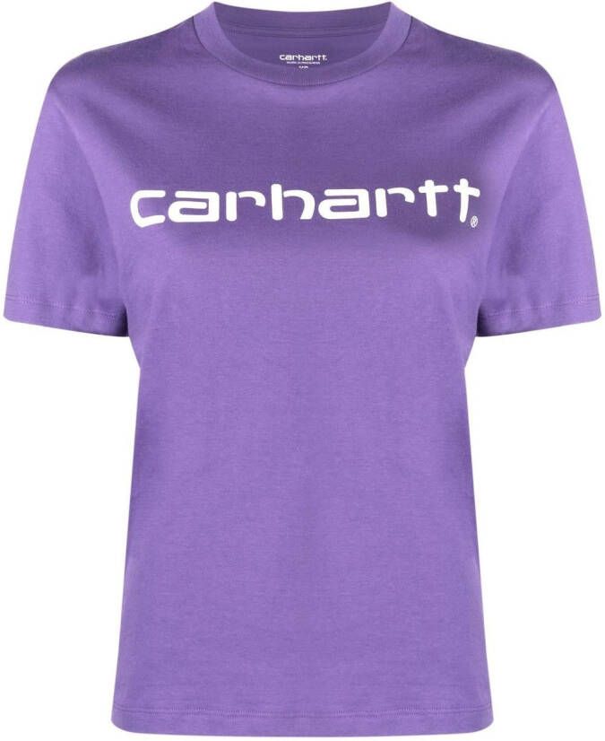 Carhartt WIP T-shirt met logoprint Paars
