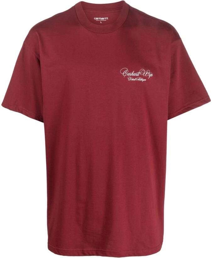 Carhartt WIP T-shirt met logoprint Rood