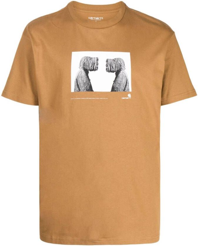 Carhartt WIP T-shirt met print Bruin