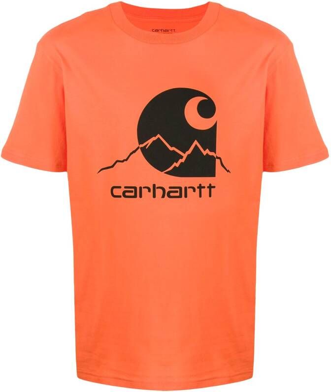 Carhartt WIP T-shirt met ronde hals Oranje
