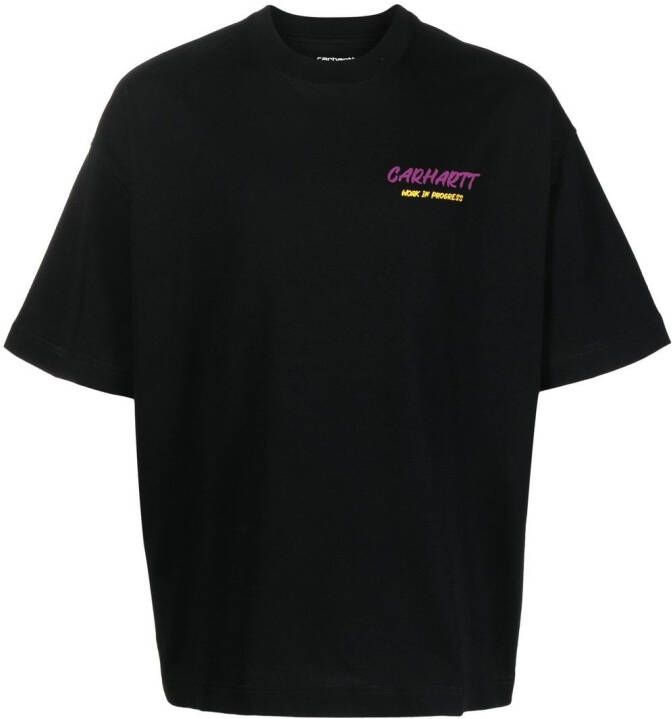Carhartt WIP T-shirt met tekst Zwart