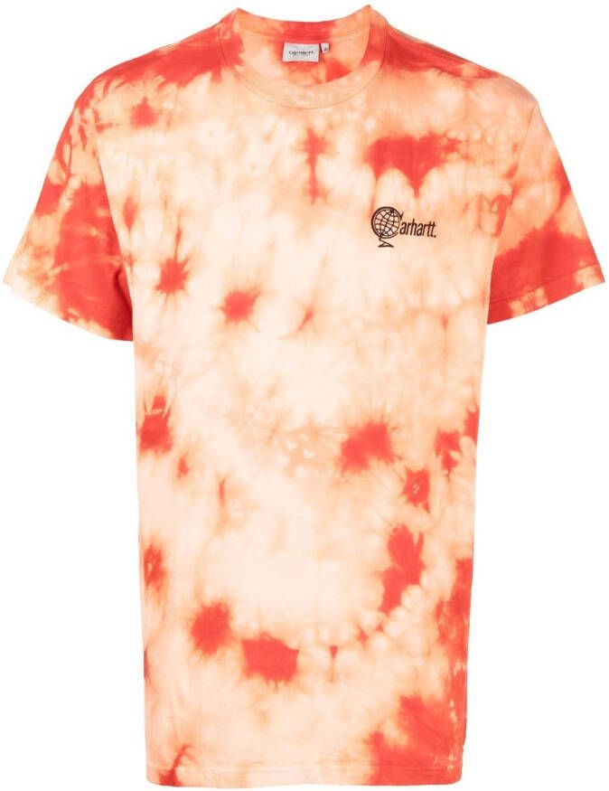 Carhartt WIP T-shirt met tie-dye Oranje