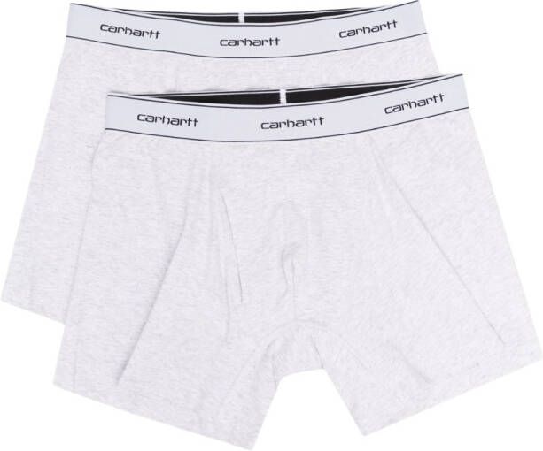 Carhartt WIP Twee boxershorts met logoband Grijs