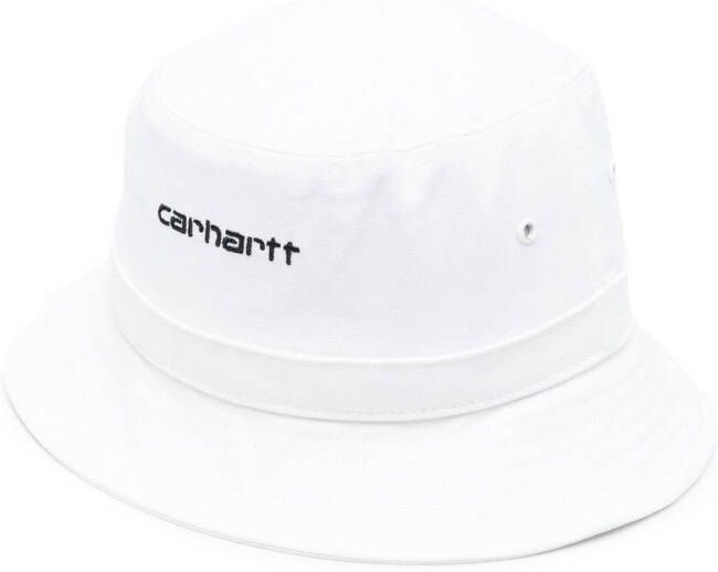 Carhartt WIP Vissershoed met geborduurd logo Wit