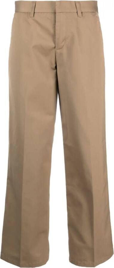 Carhartt WIP W'Omaha straight plooibroek Bruin