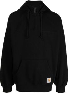 Carhartt WIP zip-up cotton hoodie Zwart