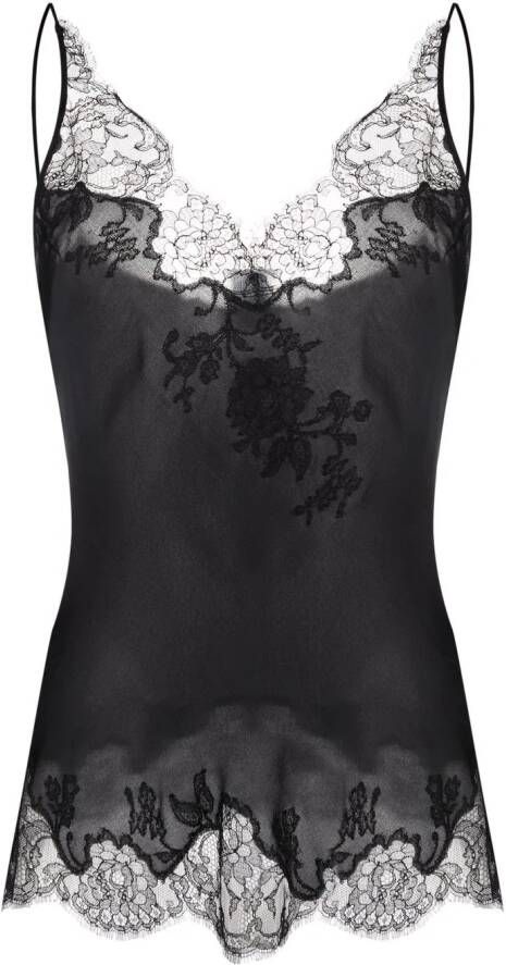 Carine Gilson Hemd met kant Zwart