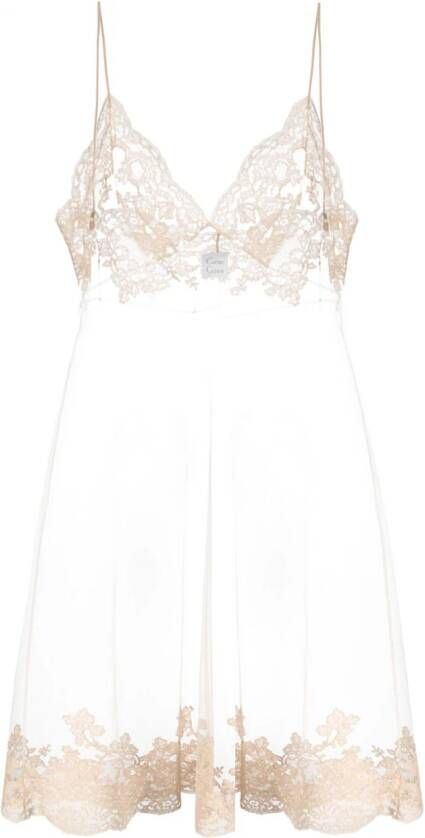 Carine Gilson Nachthemd met kant Beige