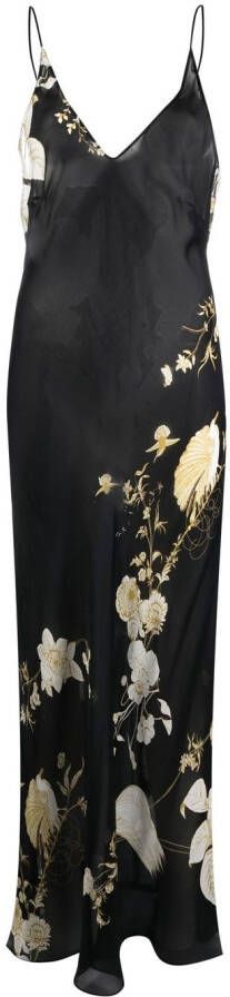 Carine Gilson Tuniek met bloemenprint Zwart