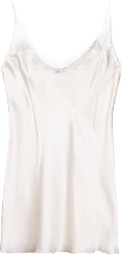 Carine Gilson Zijden jurk Wit