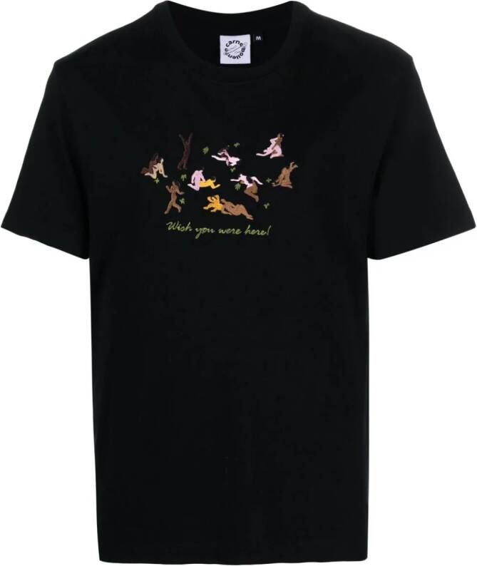 CARNE BOLLENTE T-shirt met tekst Zwart