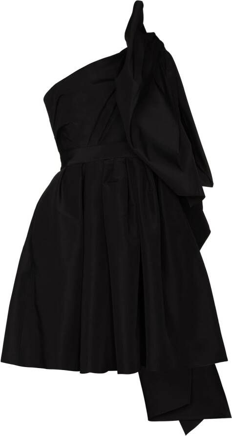 Carolina Herrera Asymmetrische mini-jurk Zwart